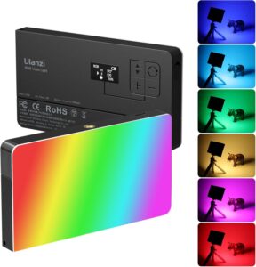 RGB Video Light, Portable RGB Camera Light with 4000mAh Battery
