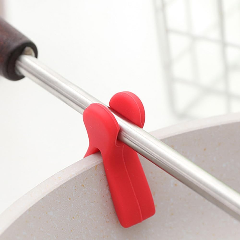 6 Pack Silicone Universal Utensil Pot Clips - Image 3