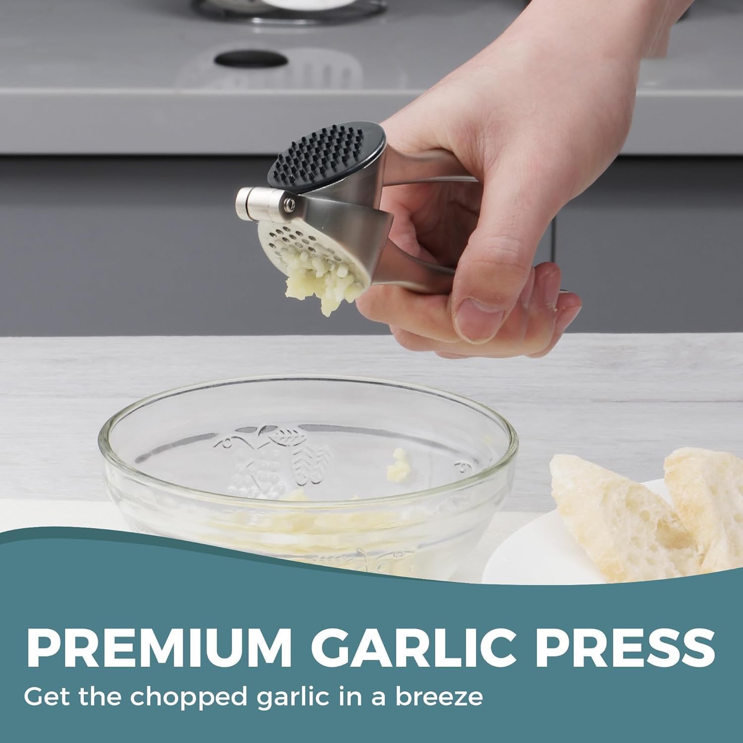 Premium Garlic Mincer with Ergonomic Grip Handle - Image 5