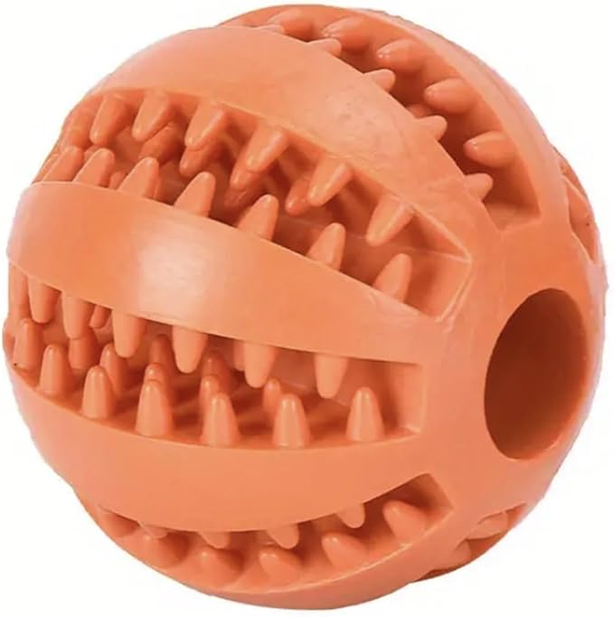 Pet Supplies Feeder Chew Ball for Dog Orange 1Pc, Teeth Cleaning - Image 2